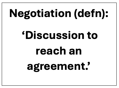 Negot definition- bid